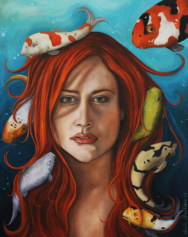 Koi deeper tone Painting by Leah Saulnier The Painting Maniac