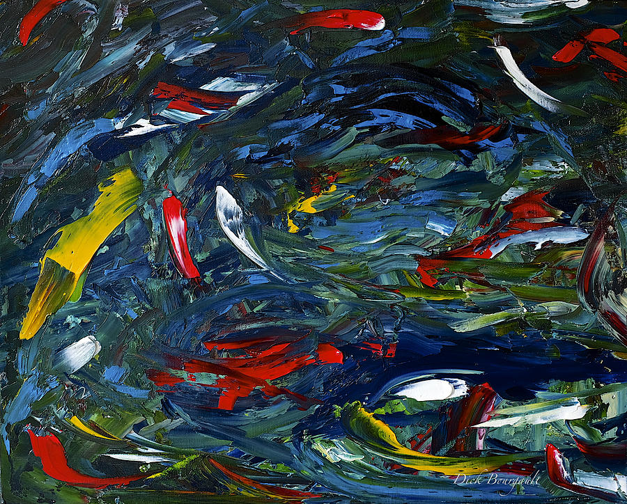 Koi Painting by Dick Bourgault