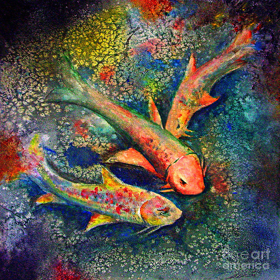 Koi Family Painting by Michael D