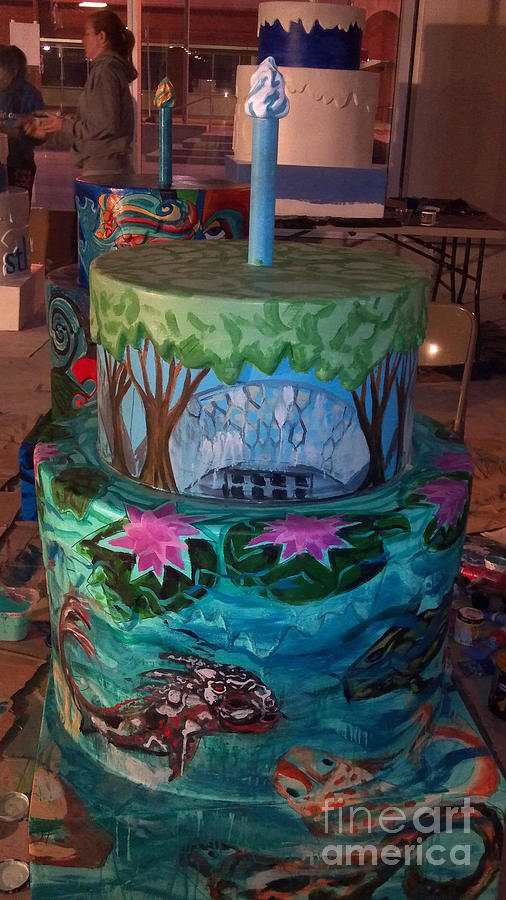 Cake Painting - Missouri Botanical Garden Stl250 Cakeway To The West 2 by Genevieve Esson