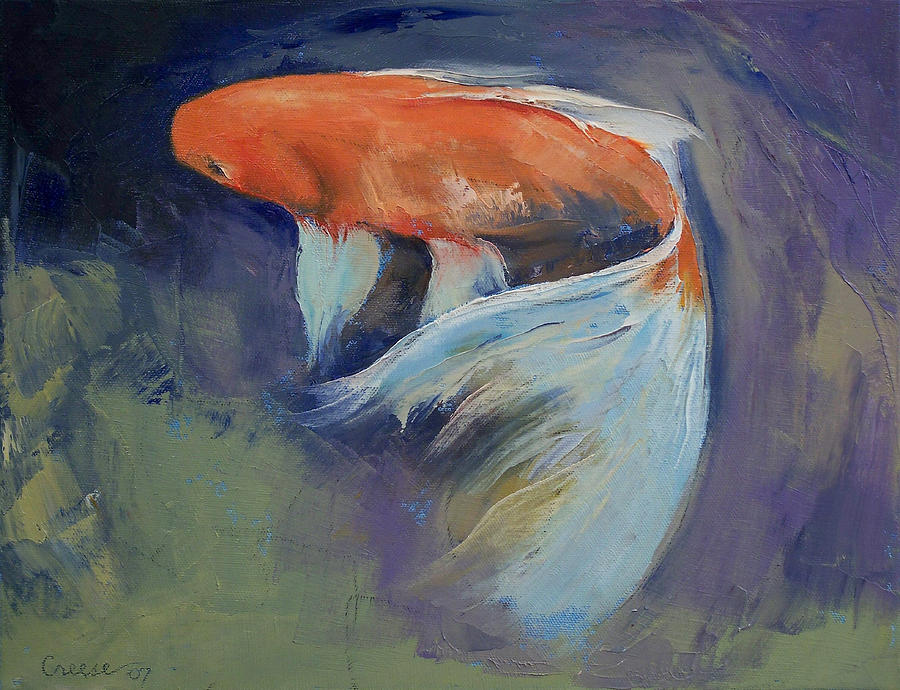 Koi Fish Painting Painting by Michael Creese