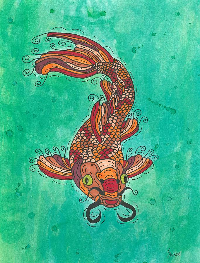 Koi Fish Painting by Susie Weber