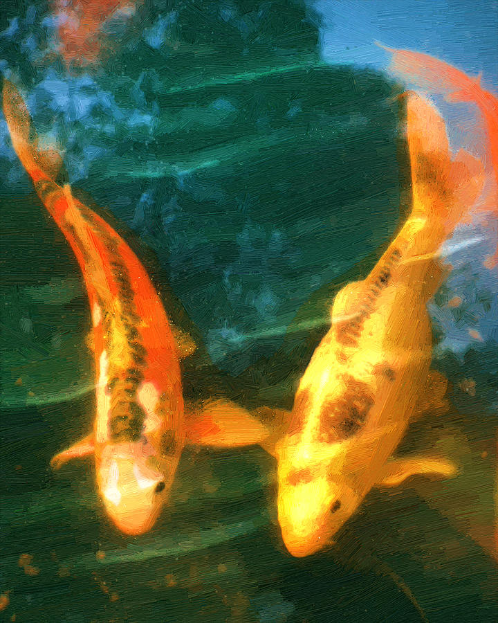 Fish Painting - Koi Friends by Doug Kreuger