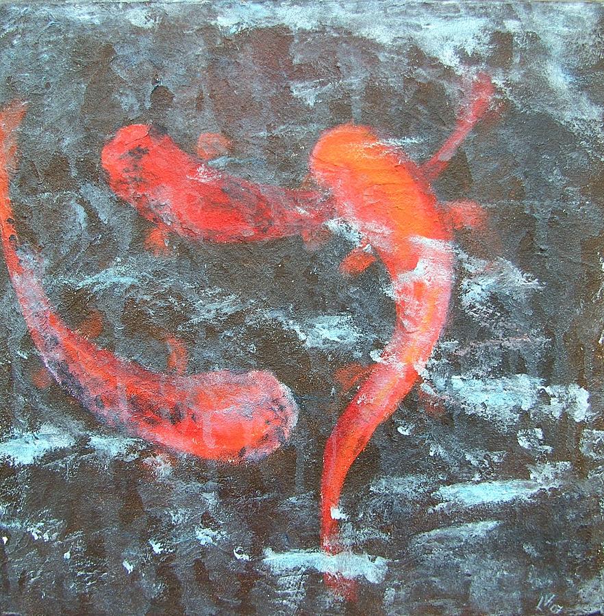 frozen koi fish