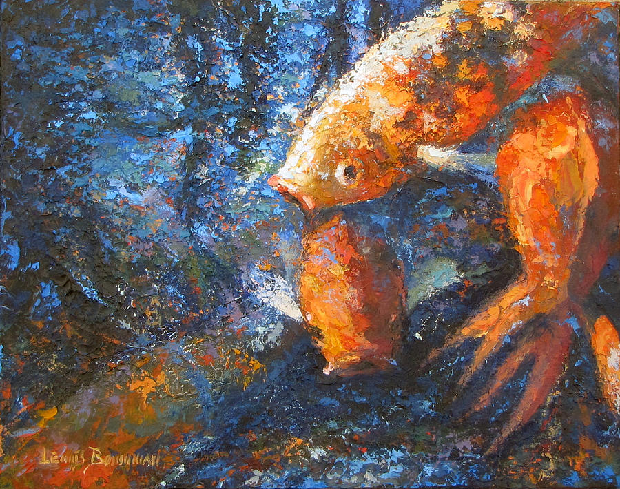 Koi Painting by Lewis Bowman