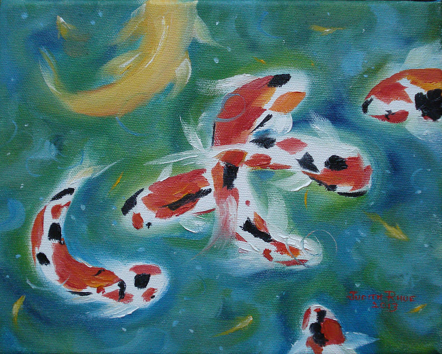 Koi Minuet Painting by Judith Rhue