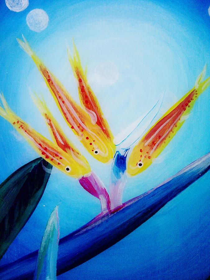 Fish Painting - Koi of Paradise by Deda Happel