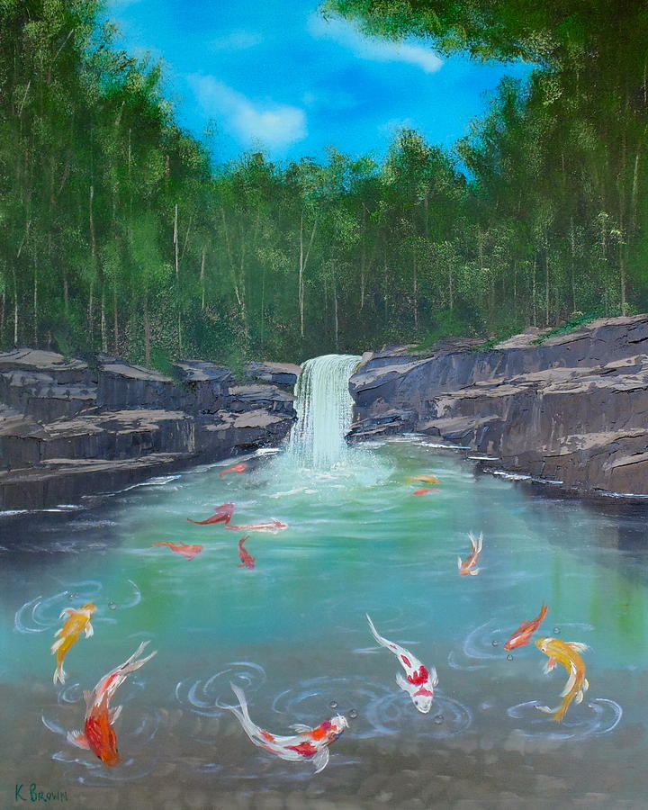 Koi Paradise Painting by Kevin  Brown