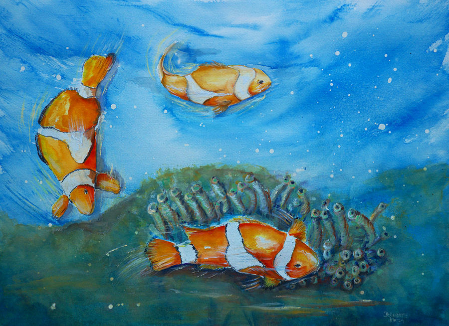 Kois On The Reef Painting by Bernadette Krupa