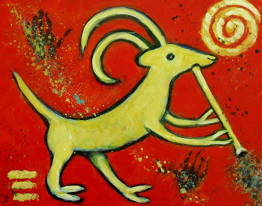 Kokopellis Goat Tribal Trickster Painting