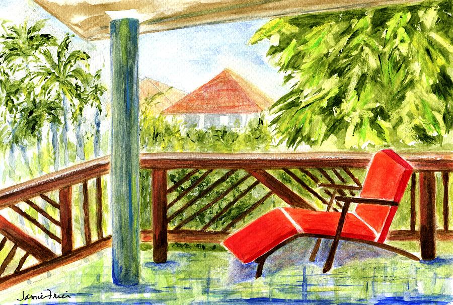 Kona View from the Deck Painting by Jamie Frier