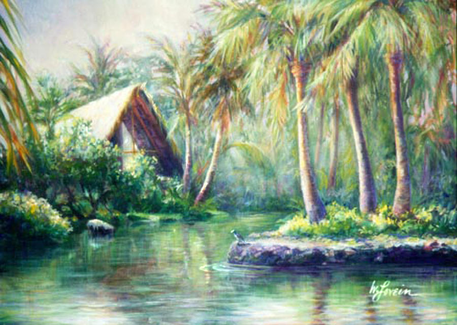 Kona Village Painting by Mary Lovein