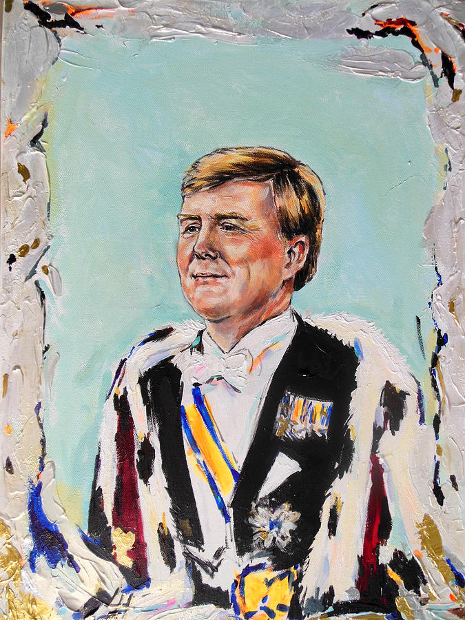 Koning Willem Alexander Painting by Lucia Hoogervorst
