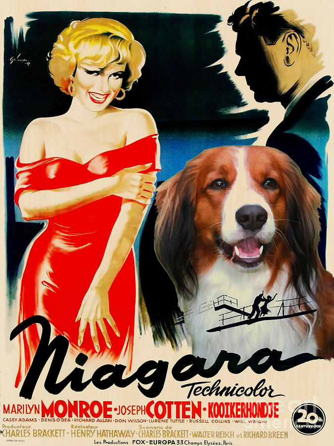 Dog Painting - Kooikerhondje Art Canvas Print - Niagara Movie Poster by Sandra Sij