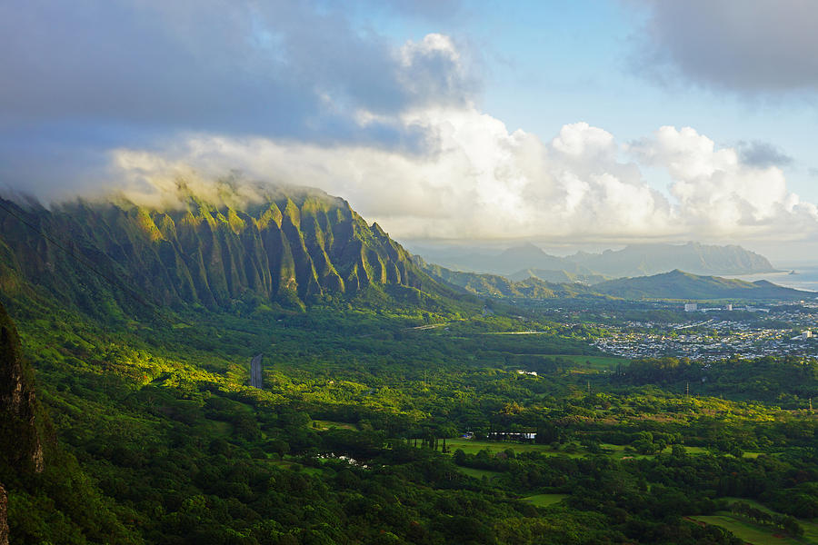 Mountain Photograph - Koolau Mountains Morning Light by Kevin Smith