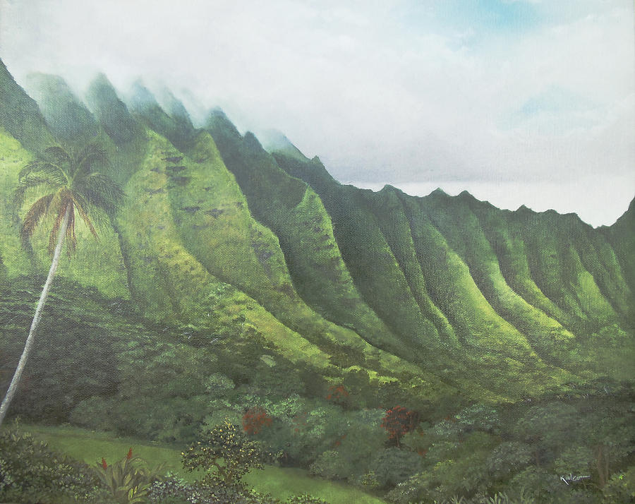 Mountain Painting - Koolau Vista North by Wallace Kong