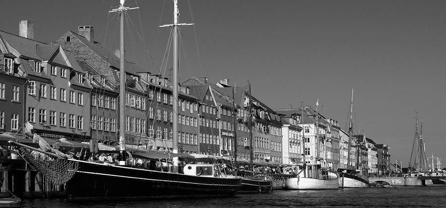 Kopenhavn DE Ny Havn 06 BW Pan Photograph by JustJeffAz Photography