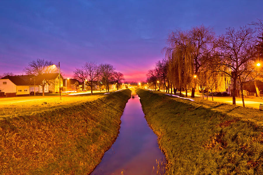 Koprivnica creek on colorful dusk Photograph by Brch Photography