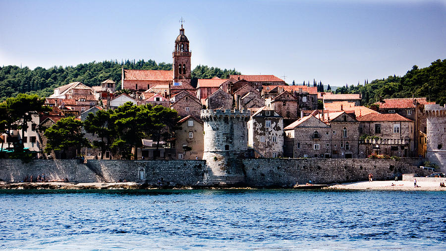 Korcula from the Sea Photograph by Weston Westmoreland