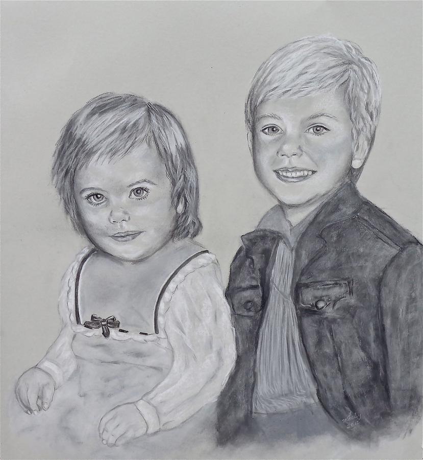 Kord and Shay Drawing by Nancy Whaley-Chandler - Fine Art America