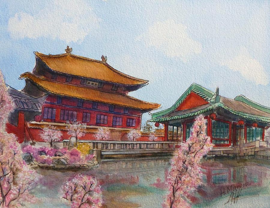 Korean Spring Painting by Henrieta Maneva