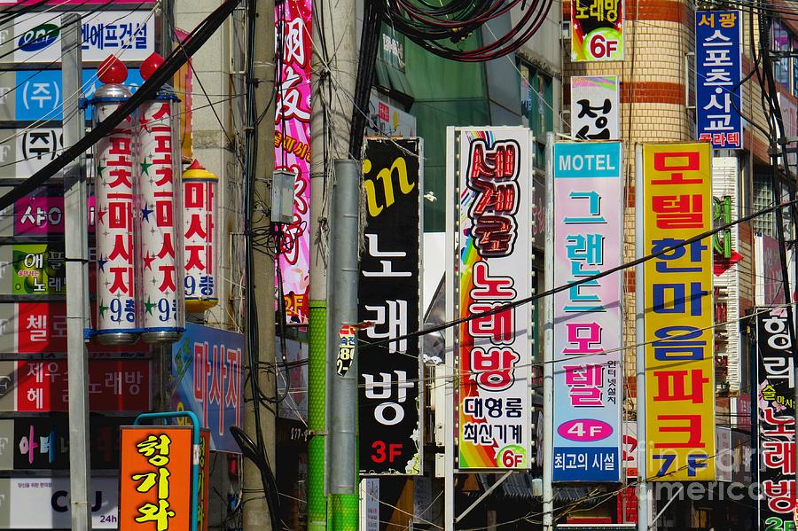 Korean Street Signs Photograph by Scott Cameron