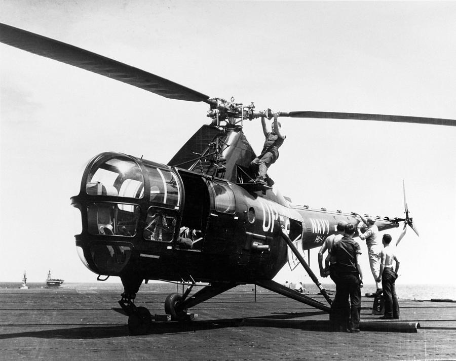 Korean War Helicopter, 1950 Photograph by Granger