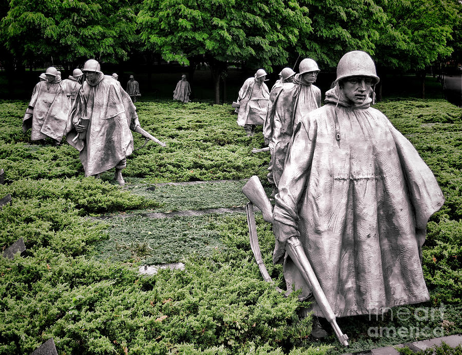 Washington Photograph - Korean War Veterans Memorial by Olivier Le Queinec