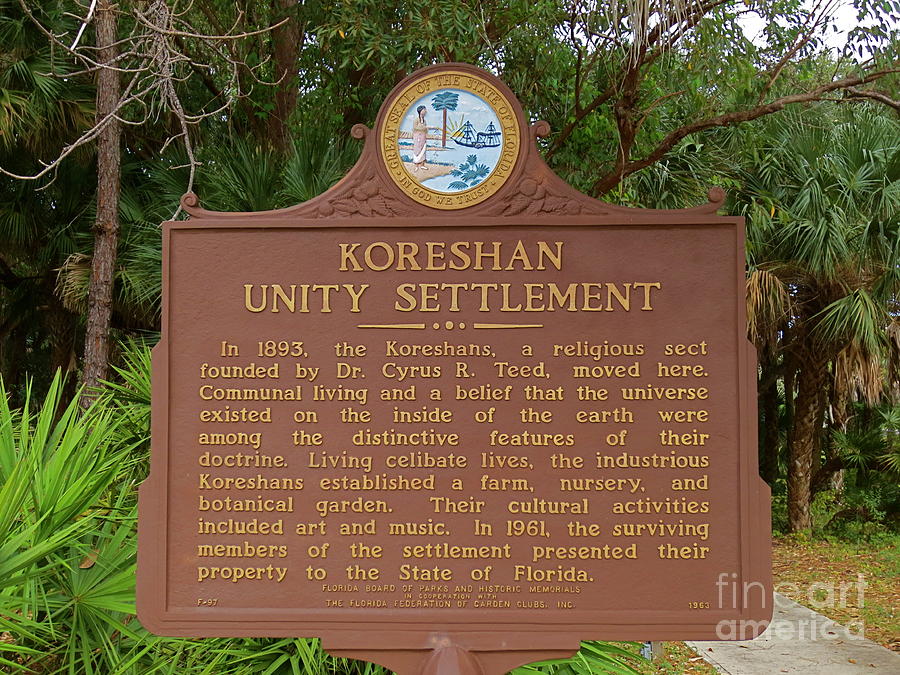 Koreshan Unity Settlement. Estero Florida. Established in 1893. Photograph by Robert Birkenes