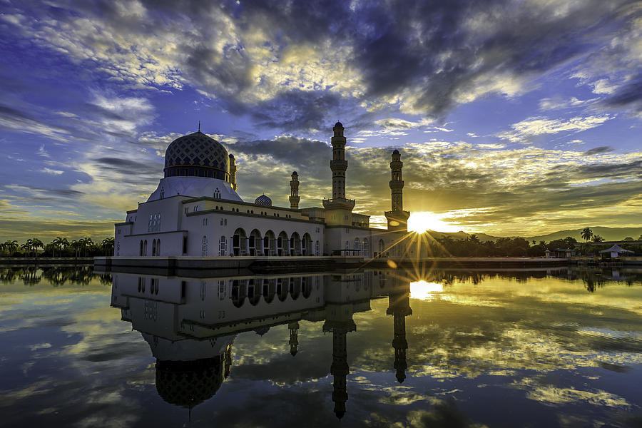 Kota Kinabalu City Floating Mosque at Sabah Borneo East Malaysia