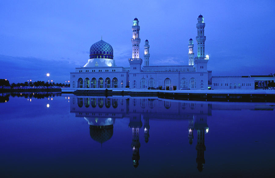 Kota Kinabalu City Mosque At Likas Photograph by Richard Ianson