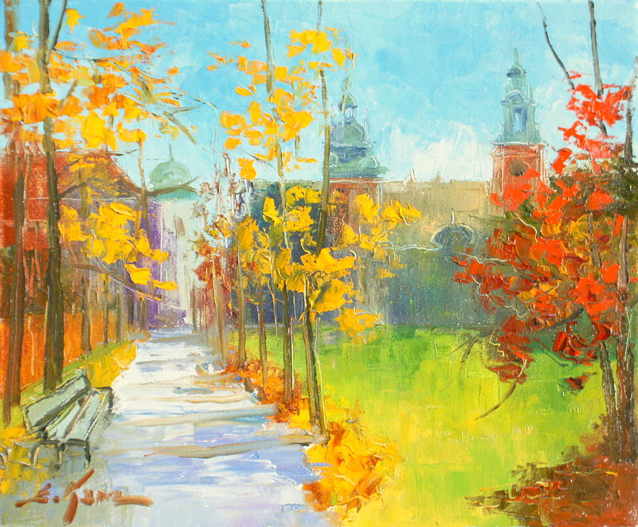 Krakow - Autumn Painting by Luke Karcz