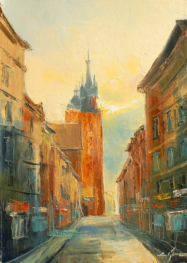 Krakow Florianska Street Painting by Luke Karcz