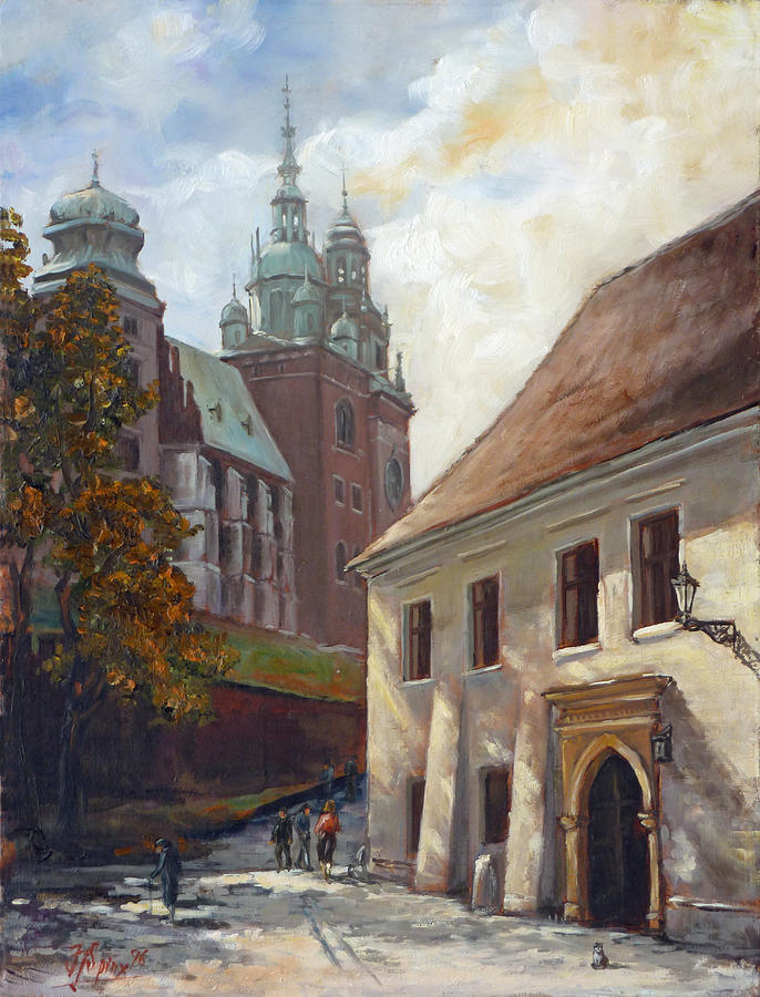 Krakow - Wawel- Kanonicza Street Painting by Irek Szelag