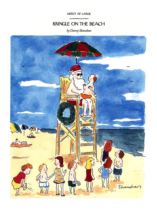 Kringle On The Beach Drawing by Danny Shanahan Kringle On The Beach Drawing by Danny Shanahan