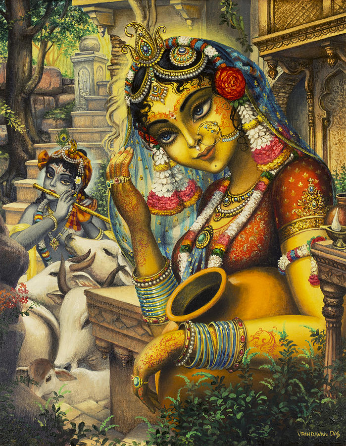 Krishna is here Painting by Vrindavan Das