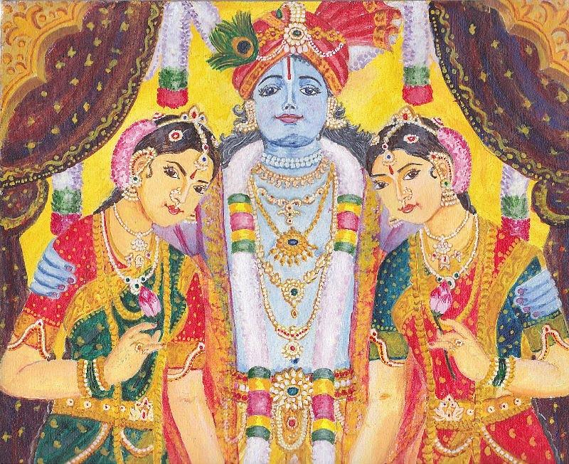 krishna rukmini paintings