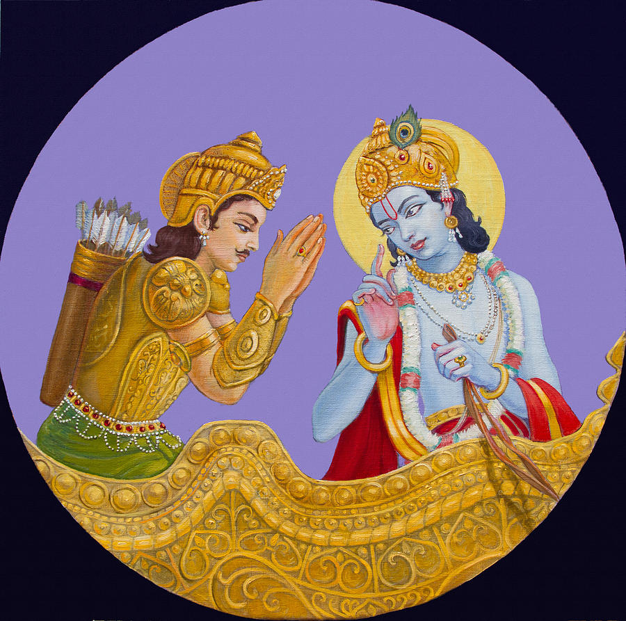 Image result for bhagavad gita painting