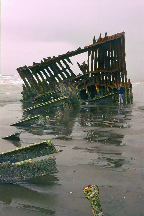 Kristen and the Wreck of the Peter Iredale Photograph by Thomas J ...