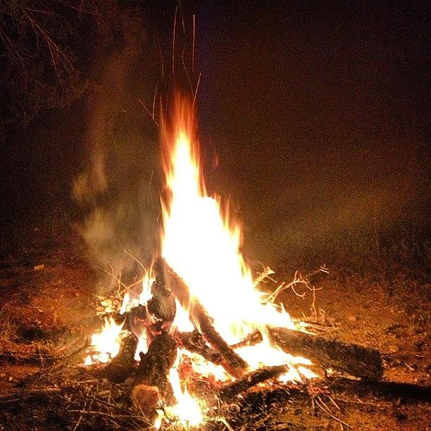 Fire Photograph - Kristens Bon Fire! #day10 #flame by Melissa Napolitano
