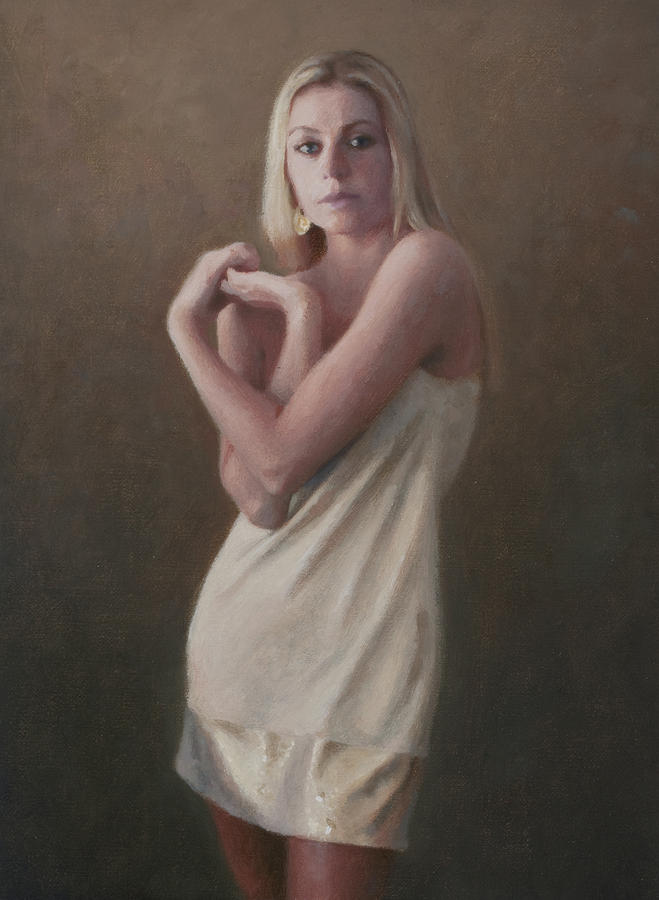 Portrait Painting - Kristin by Charles Pompilius