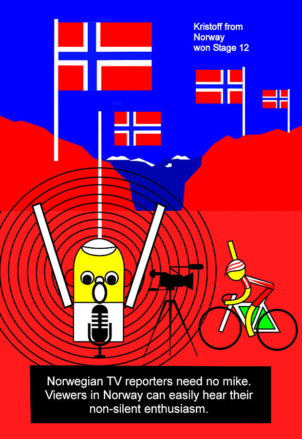 Kristoff won Stage 15  Digital Art by Asbjorn Lonvig