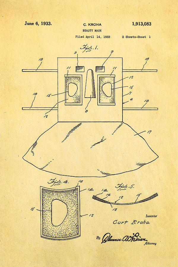 Appliance Photograph - Kroha Beauty Mask Patent Art 2 1933 by Ian Monk
