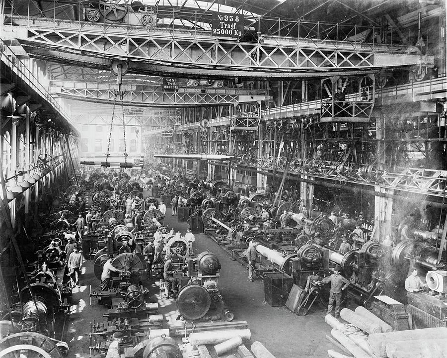Equipment Photograph - Krupp Gun Factory by Library Of Congress