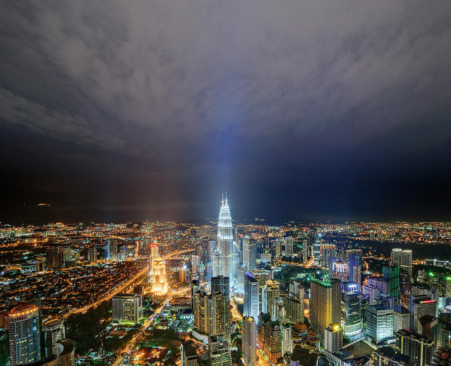 Kuala Lumpur At Night Photograph by Nazarudin Wijee