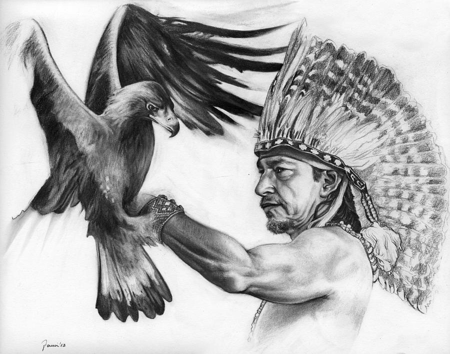 Kuauhtli The Golden Eagle Drawing by Vanni Mangoni | Fine Art America