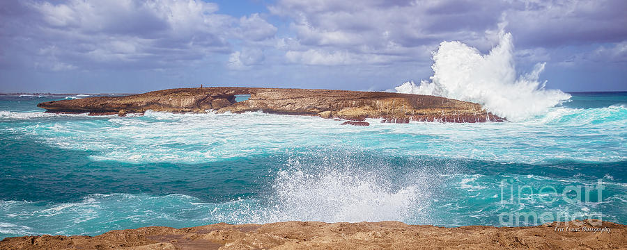 Laie Point Photograph - Kukuihoolua Island Crashing Wave From Laie Point by Aloha Art