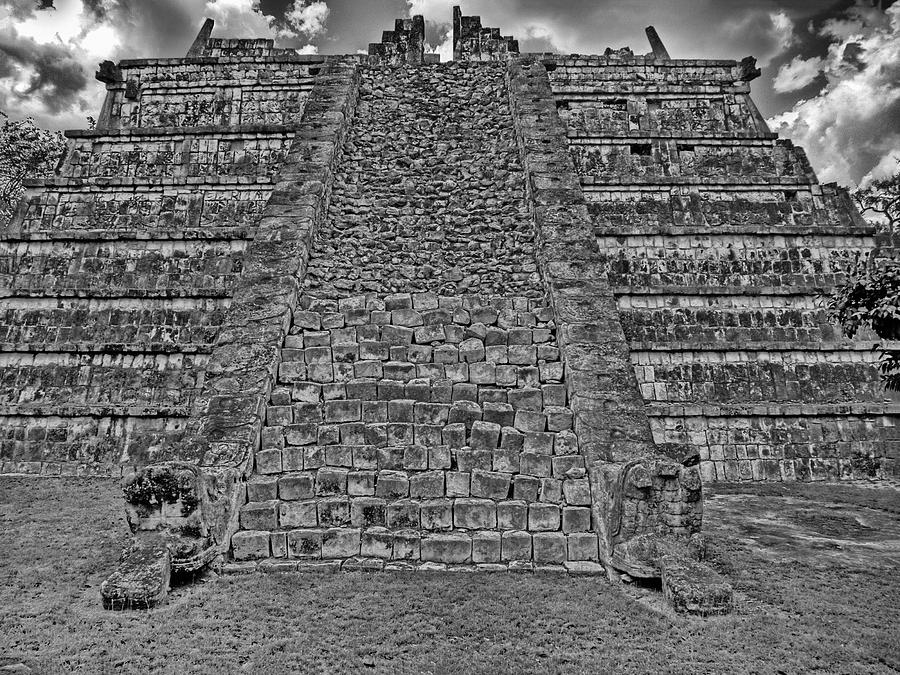 Kukulcan Pyramid Photograph by Douglas Barnard