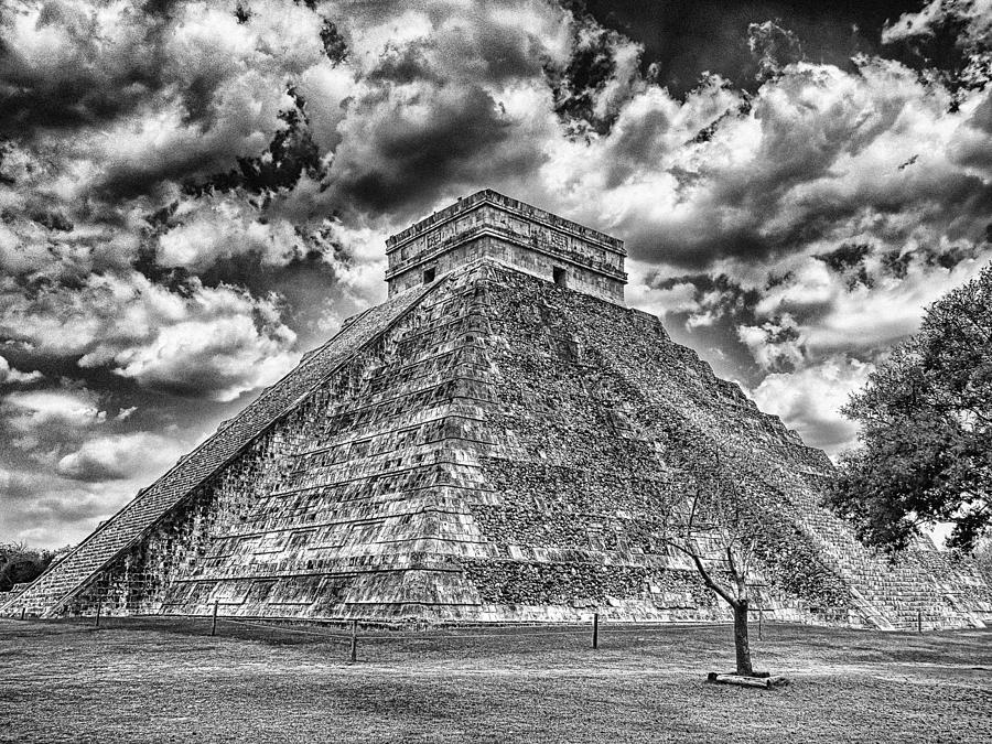 Architecture Photograph - Kukulcan Pyramid V2 by Douglas Barnard