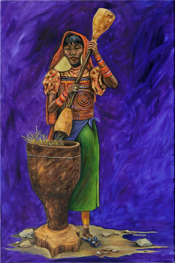Woman Painting - Kuna Indian   by Dawn Pfeufer